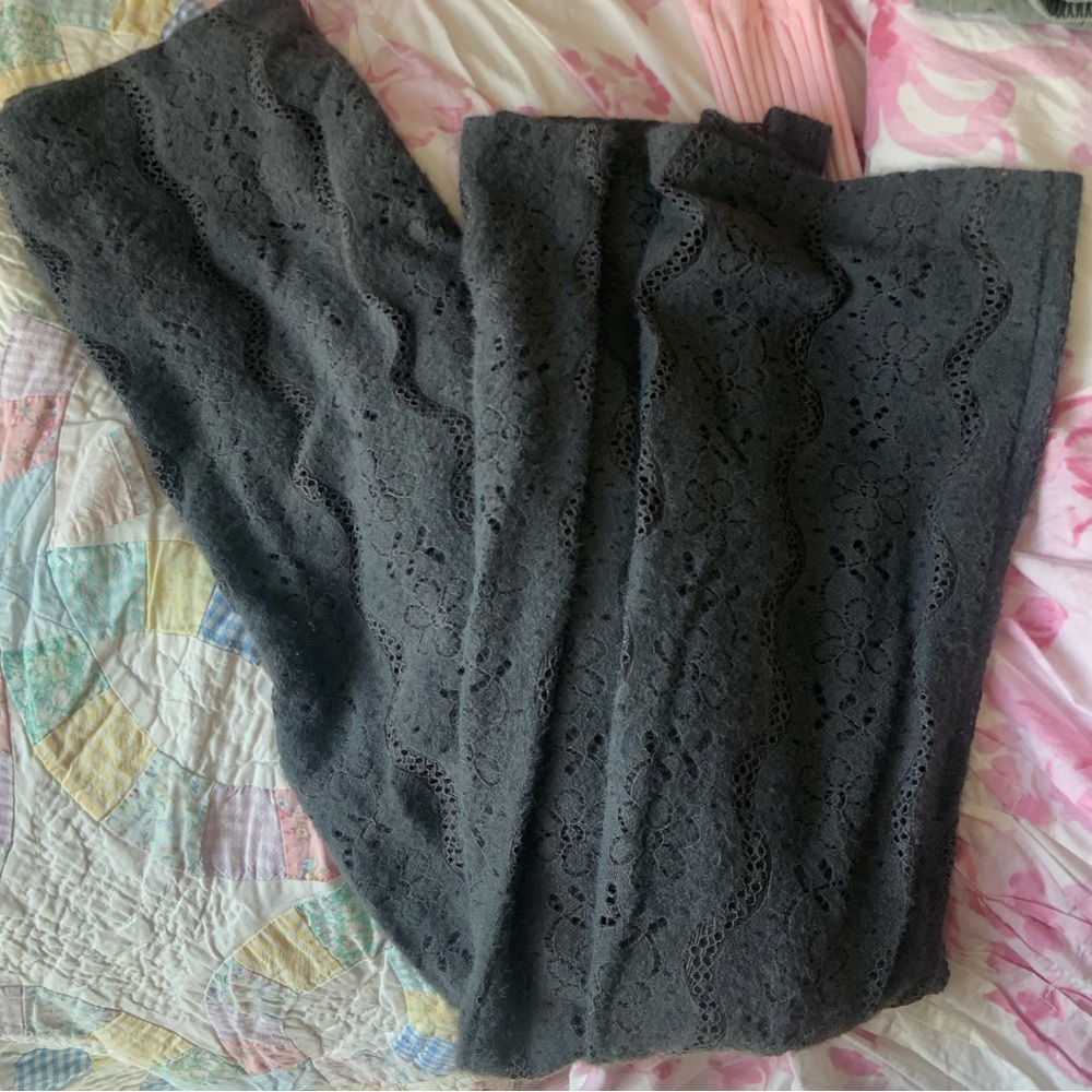 Dark Grey Lace Pants